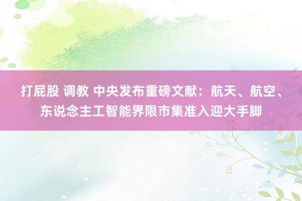 打屁股 调教 中央发布重磅文献：航天、航空、东说念主工智能界限市集准入迎大手脚