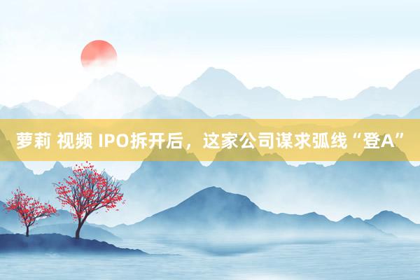 萝莉 视频 IPO拆开后，这家公司谋求弧线“登A”